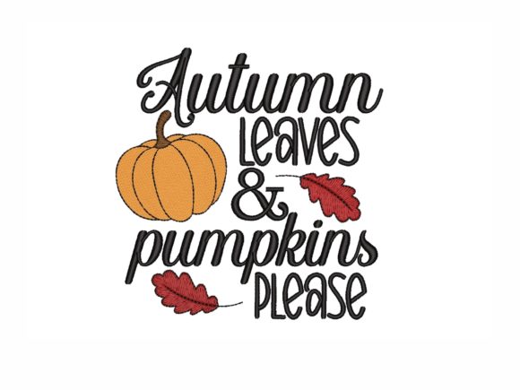Autumn Leaves and Pumpkins Embroidery Review