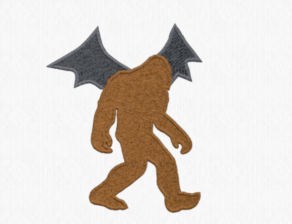 Bigfoot with Bat Wings Embroidery Review