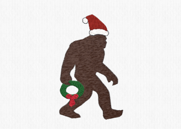 Bigfoot with Christmas Wreath Embroidery Review