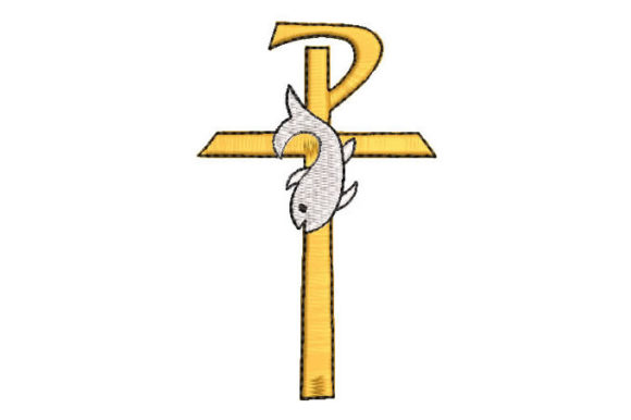 Cross with Fish First Communion Design Review
