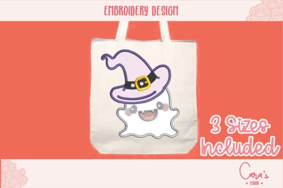 Ghost with Hat Applique Review for Seasonal Embroidery