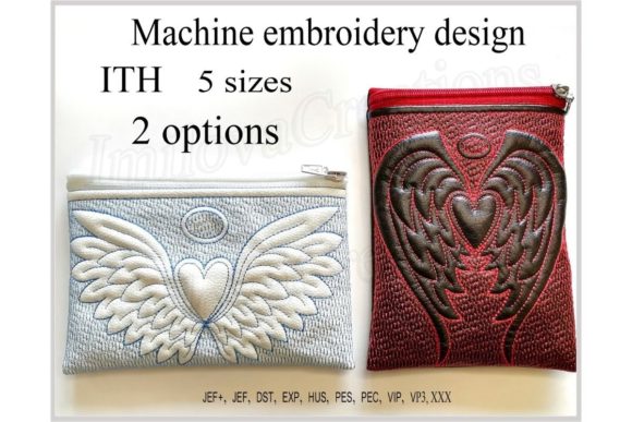 In the Hoop Cosmetic Bags Angel Wings