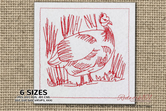 Landfowl Bird Lineart Review for Embroidery Sellers
