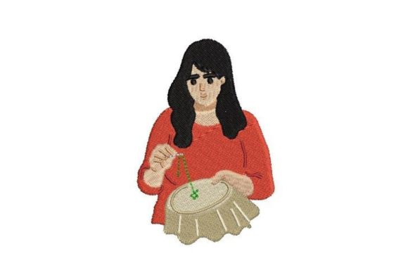 Person Cross Stitching Embroidery Design Review