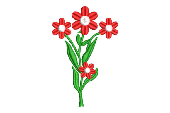 Plant with Red Flowers Embroidery Review